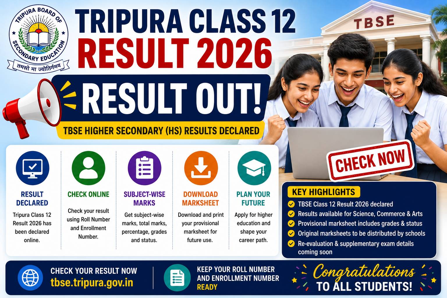 Tripura Class 12 Result 2026 Declared